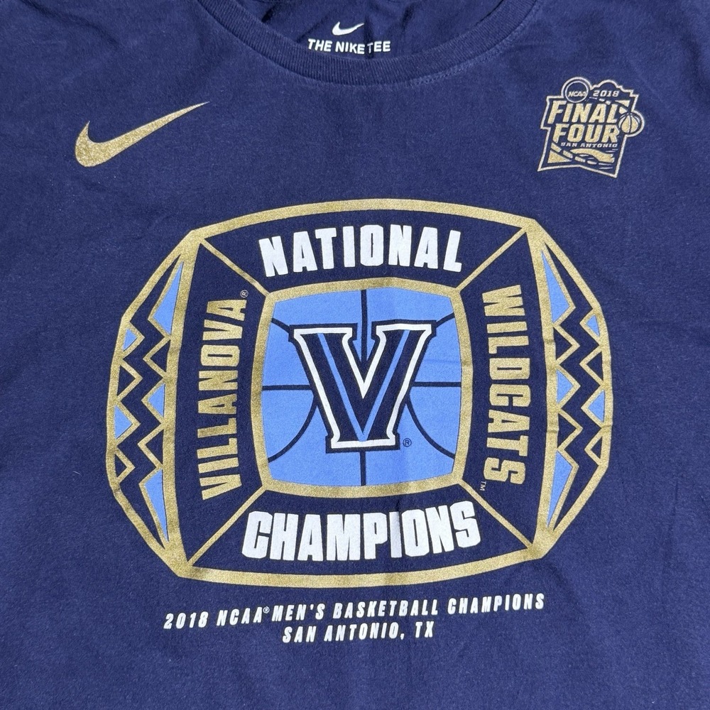 Nike‎ Villanova 2018 National Champions Final Four T Shirt XL NCAA Basketball - Picture 3 of 9